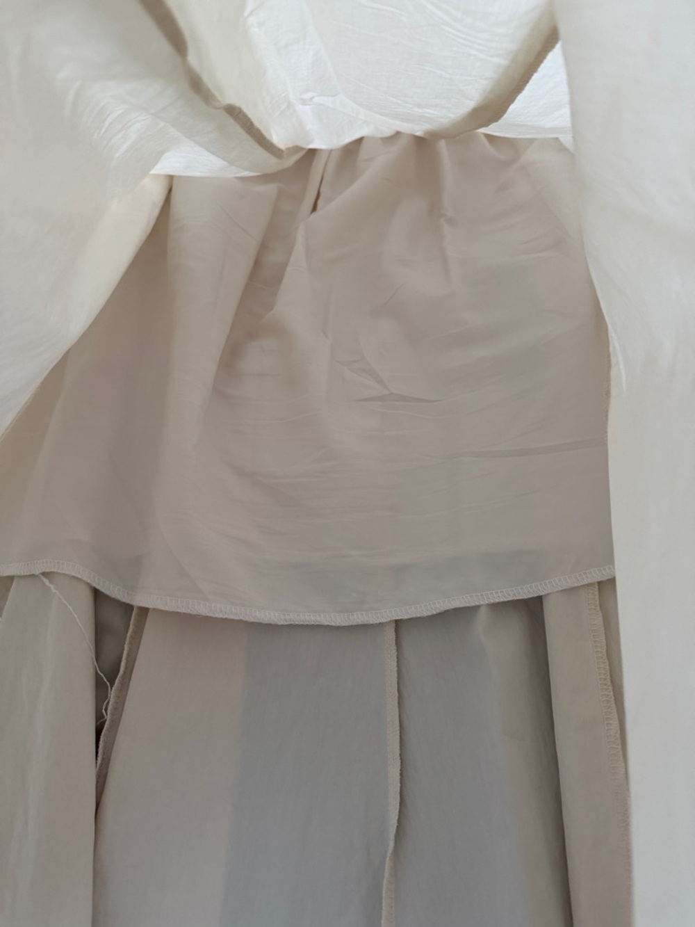 Elegant Cream A-Line Maxi Skirt - Picture 4 of 5